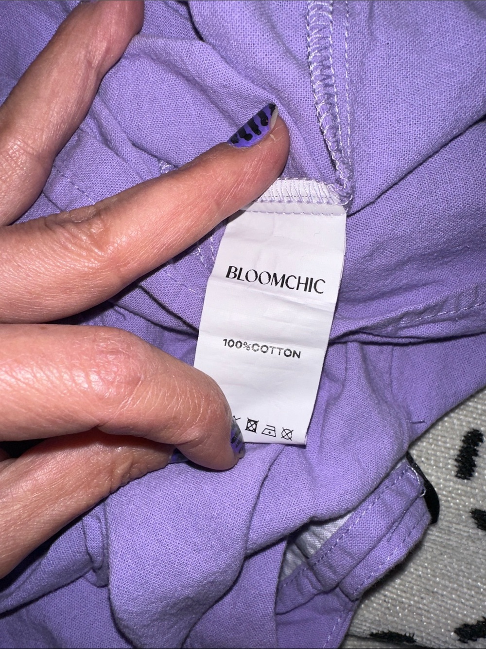 Bloomchic US size 12 purple and white dress with pockets - Picture 6 of 7